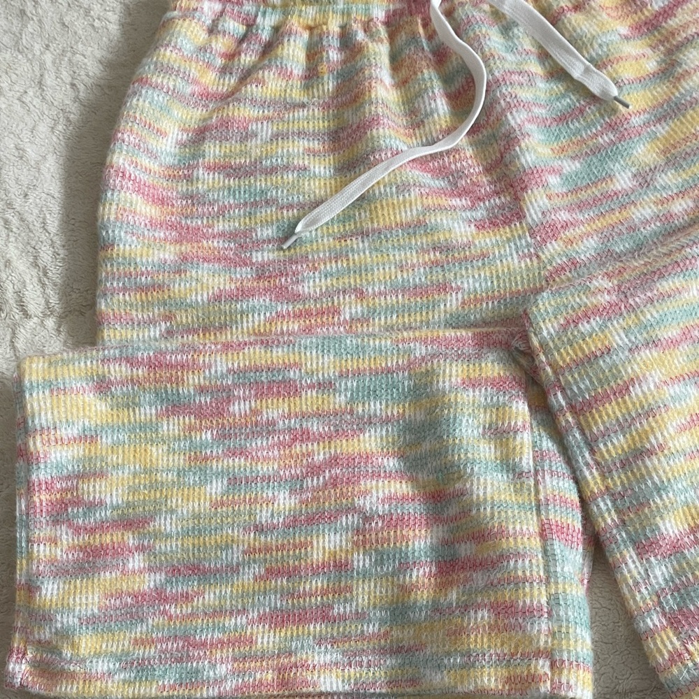 PASTEL KNIT LOUNGE PANTS Size XL